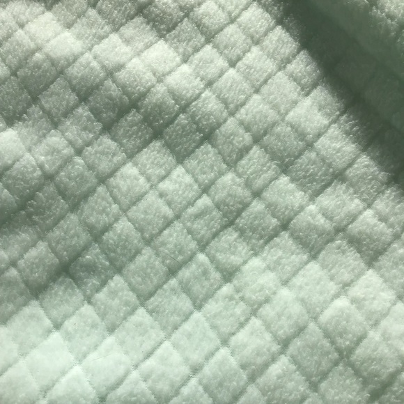 Collette by Miss Elaine Long Light Green Zip Robe Size M Quilted Pattern Pockets - Picture 6 of 9